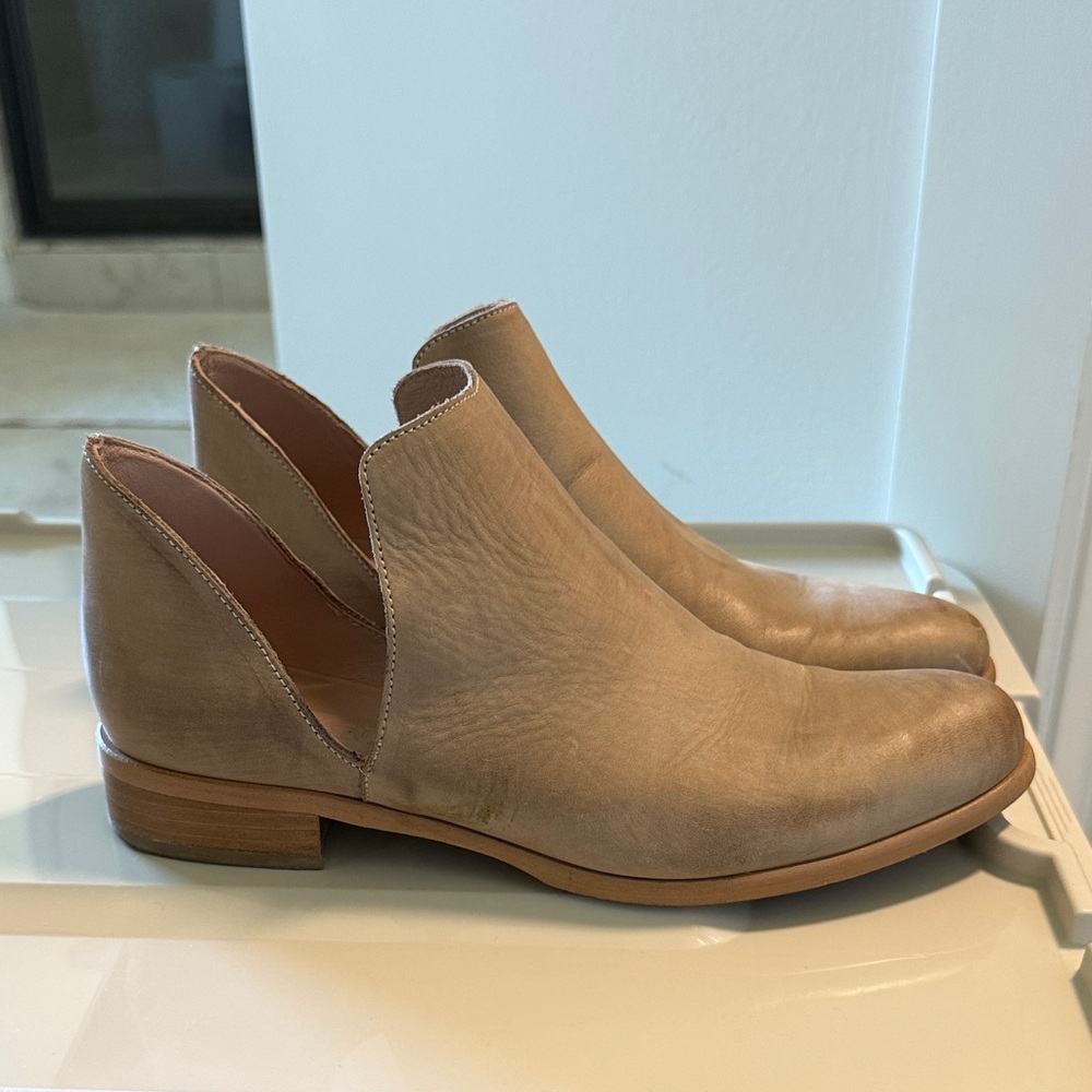 Women's Tan Leather Ankle Boots - Cordani Size 41
